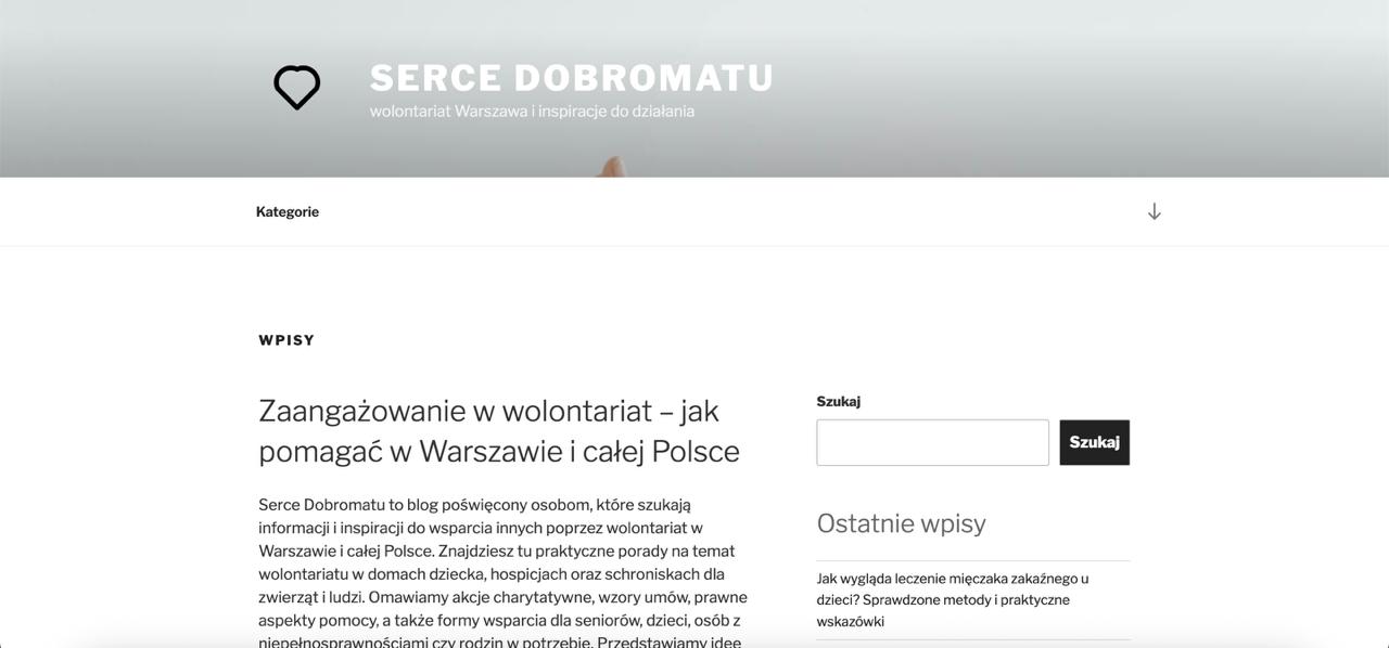Пример сгенерированного сайта — польский блог